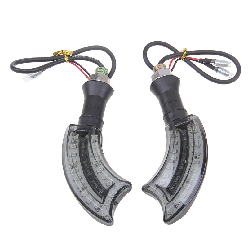 

POSSBAY Universal Amber LED Motorcycle Turn Signal Lights Motorbike Flasher Scooter Blinker Indicator Machetes Shape For Honda