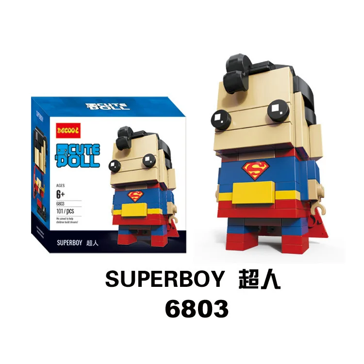 Новинка Brickheadz фигурки супер герой DC Лига Справедливости brick Heads Железный человек паук Строительные блоки детские игрушки