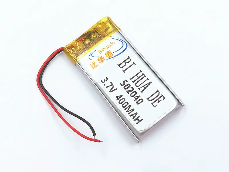 Перезаряжаемый 3,7 в литий-полимерные батареи 502040 400 мАч с печатной платой для MP3 MP4 MP5 gps psp электронная книга электрическая игрушка светодиодный светильник