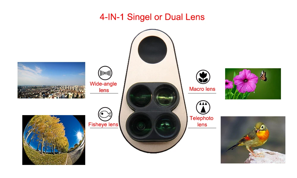 4 в 1 объектив камеры для OnePlus 5 Макро широкоугольный объектив рыбий глаз телескоп объектив для iphone 8 Plus 7 7plus Honor 9 Xiaomi Mi6 MI5X