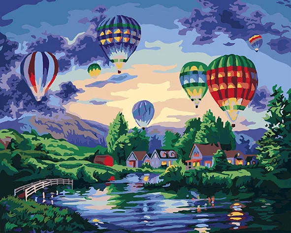 Let the dream fly пейзаж живопись для рисования по номерам цифровые холщовые краски