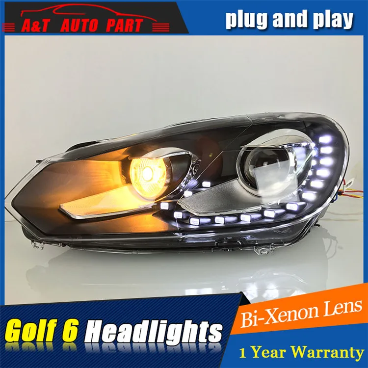 2009 2013 for vw golf MK6 headlights car styling For vw golf 6 DRL LED