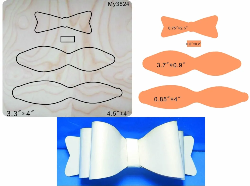

Bow shape-B & Wooden dies for scrapbooking, machine