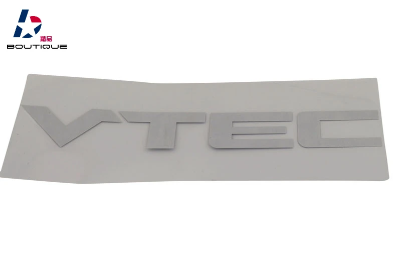 

Silver White VTEC for Civic Accord Si Door Fender Emblem Badge Sticker