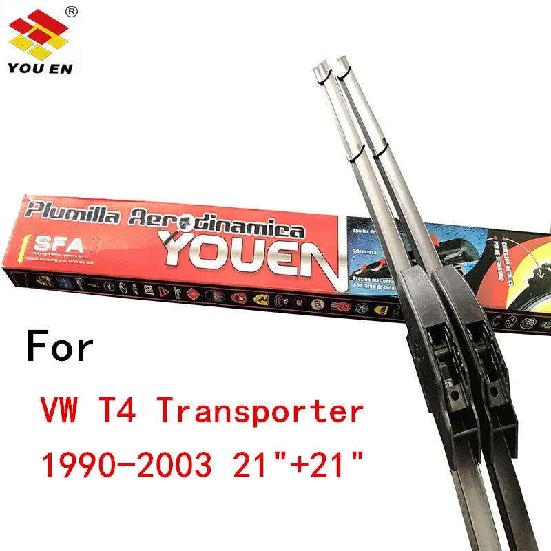 YOUEN Wiper Blade For Volkswagen VW T4 Transporter 1990-2003 21\ YOUEN Wiper Blade For Volkswagen VW T4 Transporter 1990-2003 21\