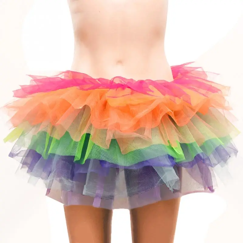 Colorful Fancy Bubble Skirt Short Skirts Women's Costumes Layered