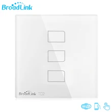 2017 Nouveau Design Original Broadlink TC2 3 Gangs Maison Intelligente Système Tactile Panneau Smartphone Télécommande Lumière Passer EU/ROYAUME-UNI Standard
