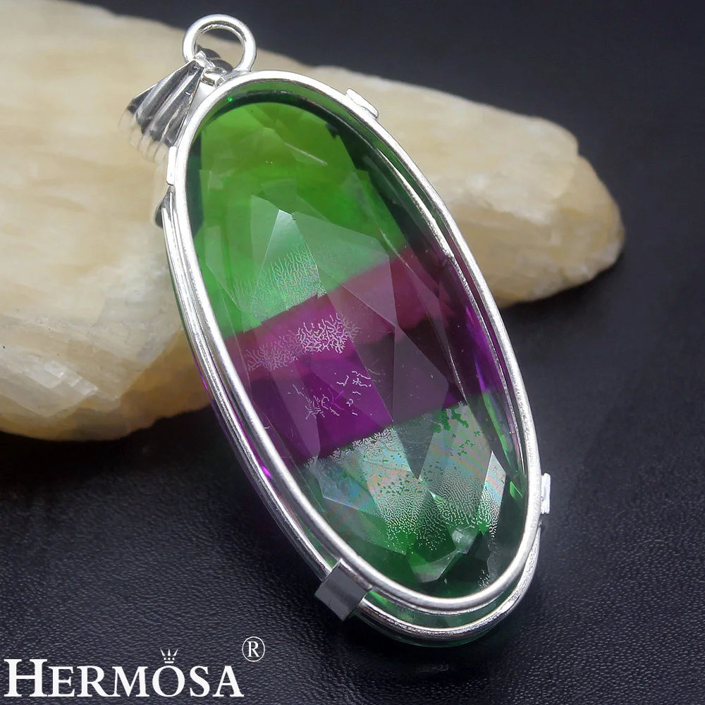 Hermosa ювелирные подвески из серебра дихроическое стекло HM1009|glass glass|glass 925glass dichroic |