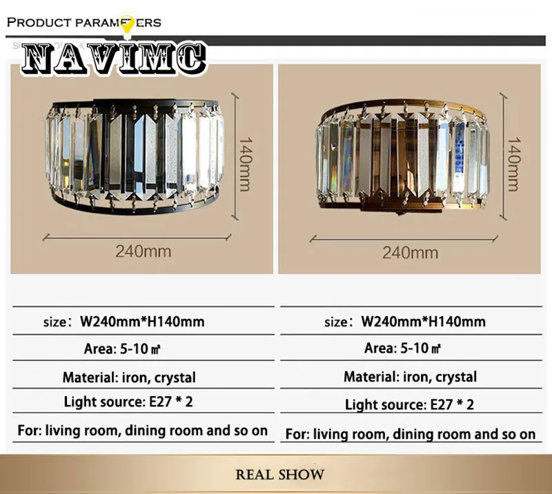 Современные хрустальные настенные бра двунаправленный, настенный светильник в винтажном стиле лофт настенные светильники для дома прикроватная тумбочка освещение для лестниц