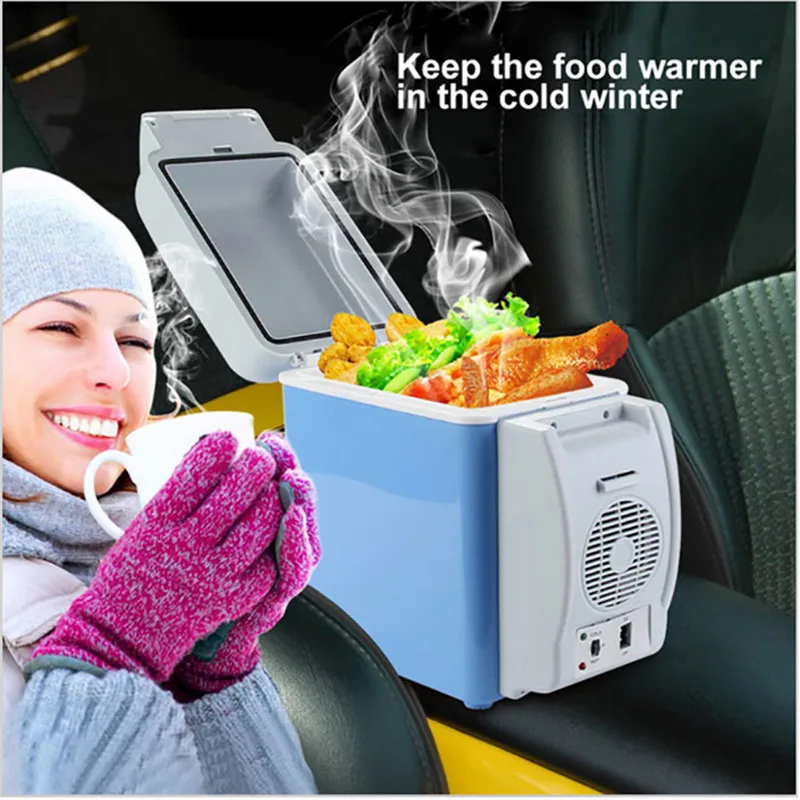 GBT - 3008 7.5L Mini Car Refrigerator Multi-Function Home Travel Vehicular Fridge Dual-use Box Cooler Warmer Temperature Control