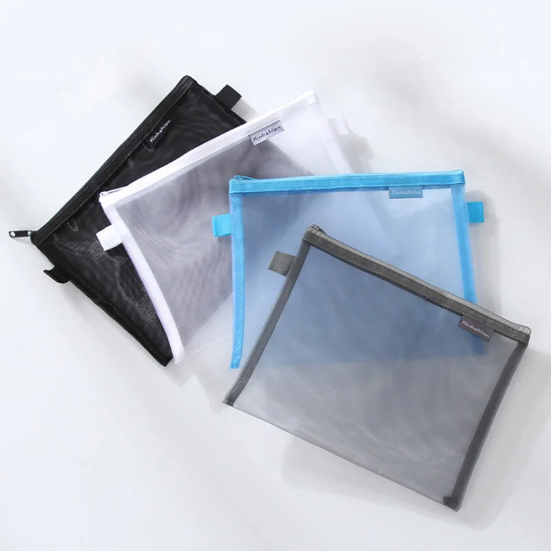 

A5 A4 Document Bag Simple Transparent Mesh A5(24*18 cm) A4(34*24 cm) Office School Filing Supplies