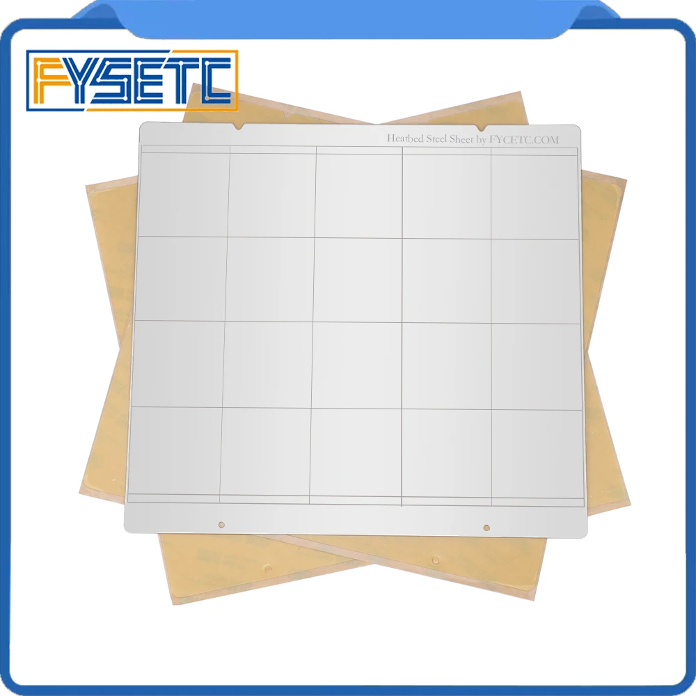 

i3 Mk3 Mk52 Spring Steel Sheet Heat Bed Platform 3D Printer Printing Buildplate + 2pcs PEI Sheet For Prusa i3 Mk3 Mk2.5