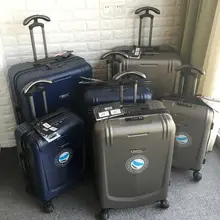 Экспорт США Универсальный 4 колеса Hardside АБС-пластик Дорожный чемодан на колесиках для багажа анти-бунт молния Известный