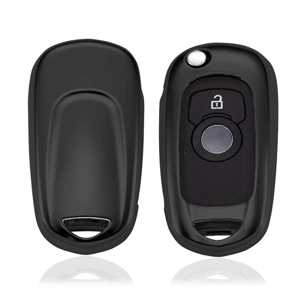 

Soft TPU Flip Folding Key Skin Shell Auto Remote Key Protective Case Cover Holder For Buick 2017 Verano Car Styling Accessories