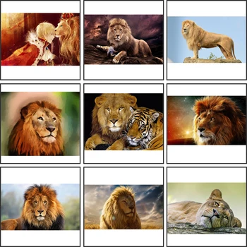 

OUYIJA Lion Series 5D DIY Diamond Painting Full Square Diamond Embroidery Sale Rhinestones Mosaic Handwork Decoration Picture
