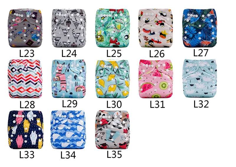 Ananbaby Многоразовые подгузники из ткани Baby Machien Animal Prints карманная ткань подгузник подходит для детей 3-15 кг