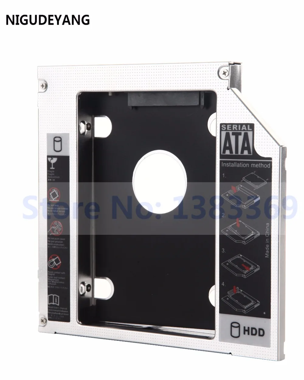 

NIGUDEYANG 2nd SATA HD HARD DRIVE Caddy Adapter for TOSHIBA SATELLITE L505 L505D L840 L845 L845D Swap GT20F SN-208 DVD