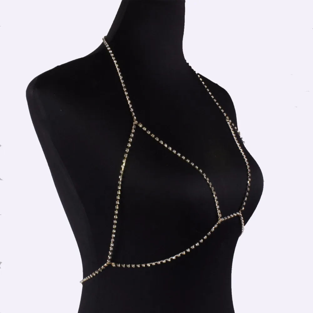Women Elegant Diamante Crystal tank Shoulder Lingerie Accessories New Silver Plated Metallic Sexy Rhinestone Bra Straps For