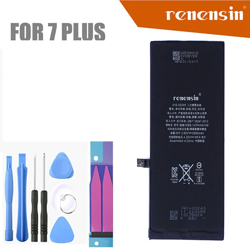 Renensin высокое качество Встроенный аккумулятор для Iphone 7 Plus P 5 &quotЕмкость 2900mAh 3 82 v 0