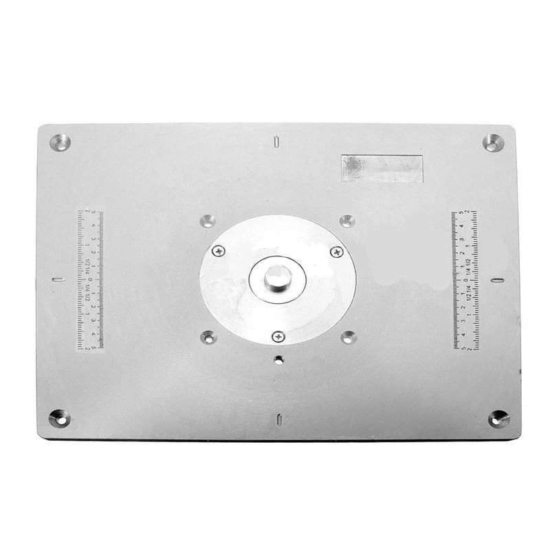

Milling Plunge Router Table Insert Plate w/ Ring for DIY Woodworking Work Bench