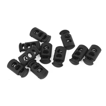 

6mm Diameter Single Hole Spring Loaded Plastic Cord Locks Clamps 10 Pieces