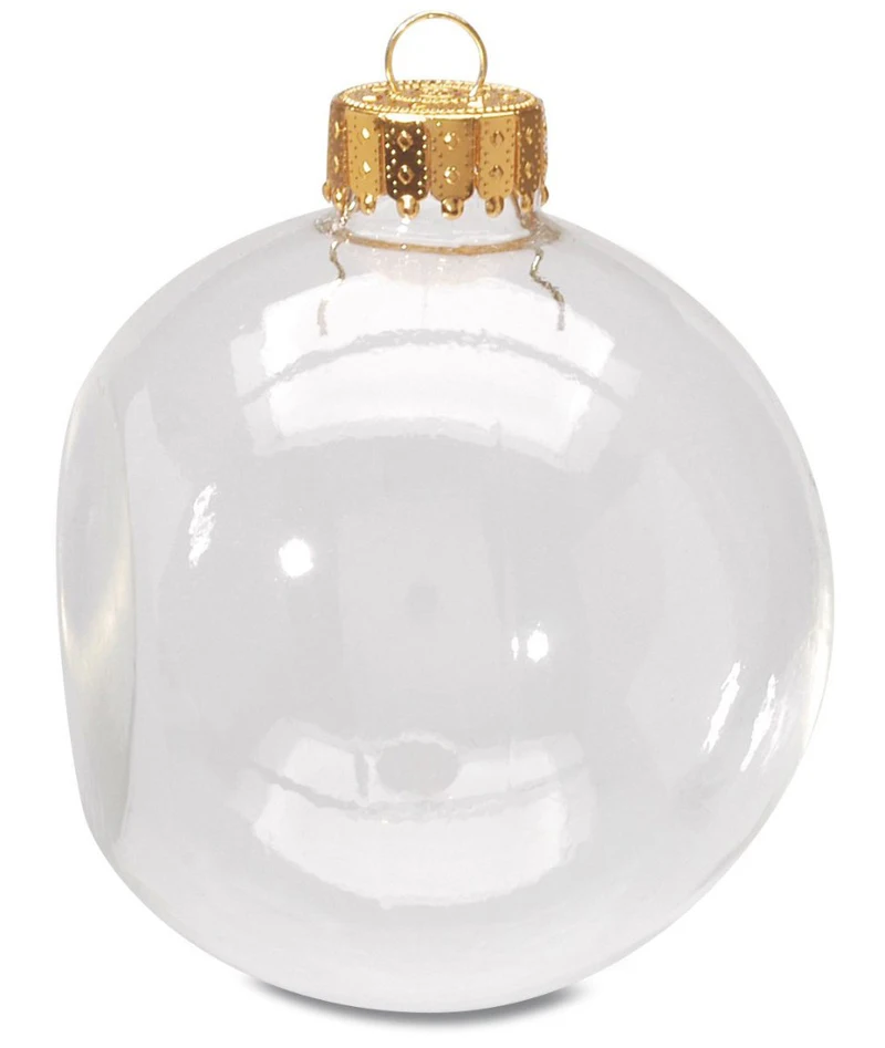 Free Shipping DIY Paintable Clear Christmas Decoration 66mm One Side