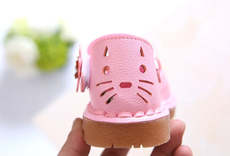 Kalupao 2018 Spring Summer Fashion Hollow Kids Girls Princess Shoes Children'S Single Shoes Cute Cat Cow Muscle Flat Sandals (20)