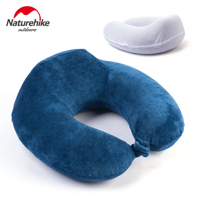 

Naturehike Portable Cushion Bamboo Charcoal Pillow Memory U-shaped Soft Velvet Neck Rest Protective Pillow With Pillow Cover