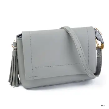 

Miyahouse Solid Color PU Leather Women Shoulder Bags Easy Style Lady Crossbody Bags Casual Female Messenger Bag With Tasssl