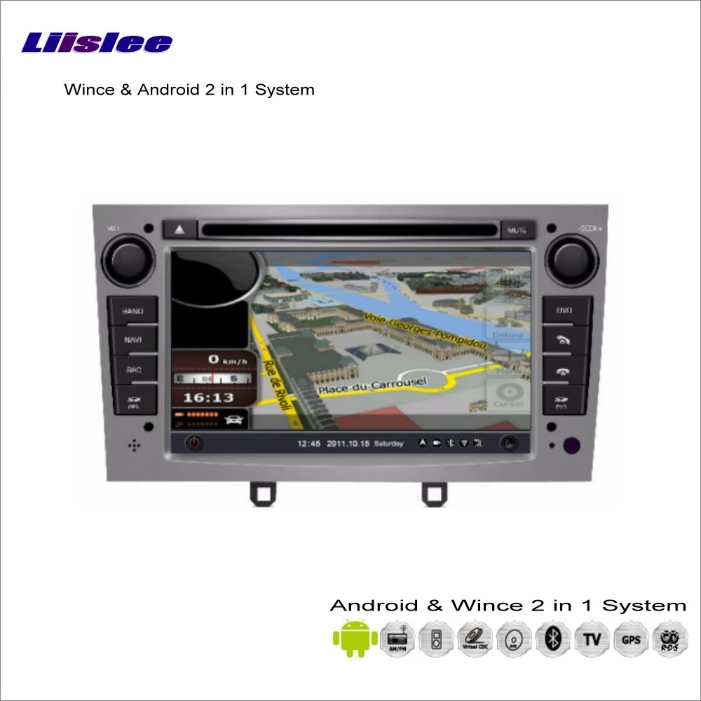 Cheap Liislee Car Android Multimedia For Peugeot 308 / RCZ 2008~2013 Radio DVD Player GPS Nav Map Navigation Audio Video Stereo System 1