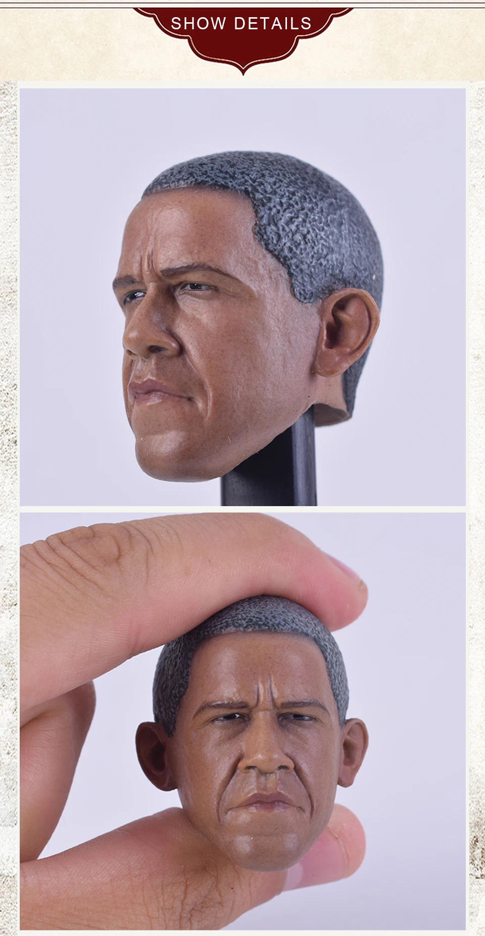 1//6 Custom Male Obama America Head Sculpt 1//6 Fit for Phicen Body A29