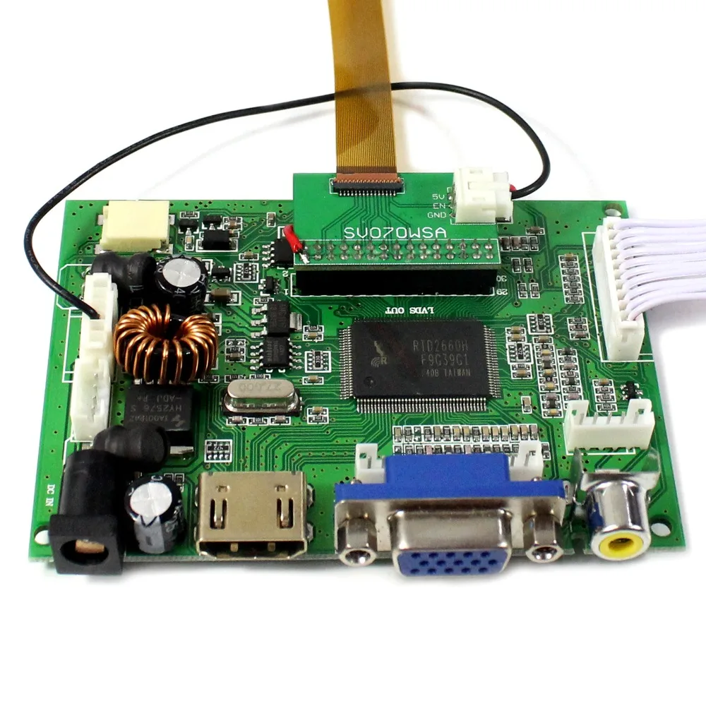 HD MI + VGA 2AV ЖК дисплей плата контроллера с 7 дюймов HV070WSA 100 1024X600 IPS Экран|vga 2av|vga hdmivga vga