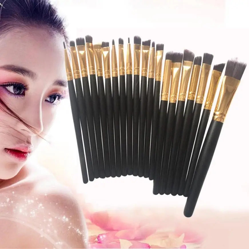 

Newest 20pcs/set 6 Colors Makeup Brushes Set Kit Foundation Powder Eyeshadow Eyeliner Lip Brush Cosmetic Beauty Tool AU18