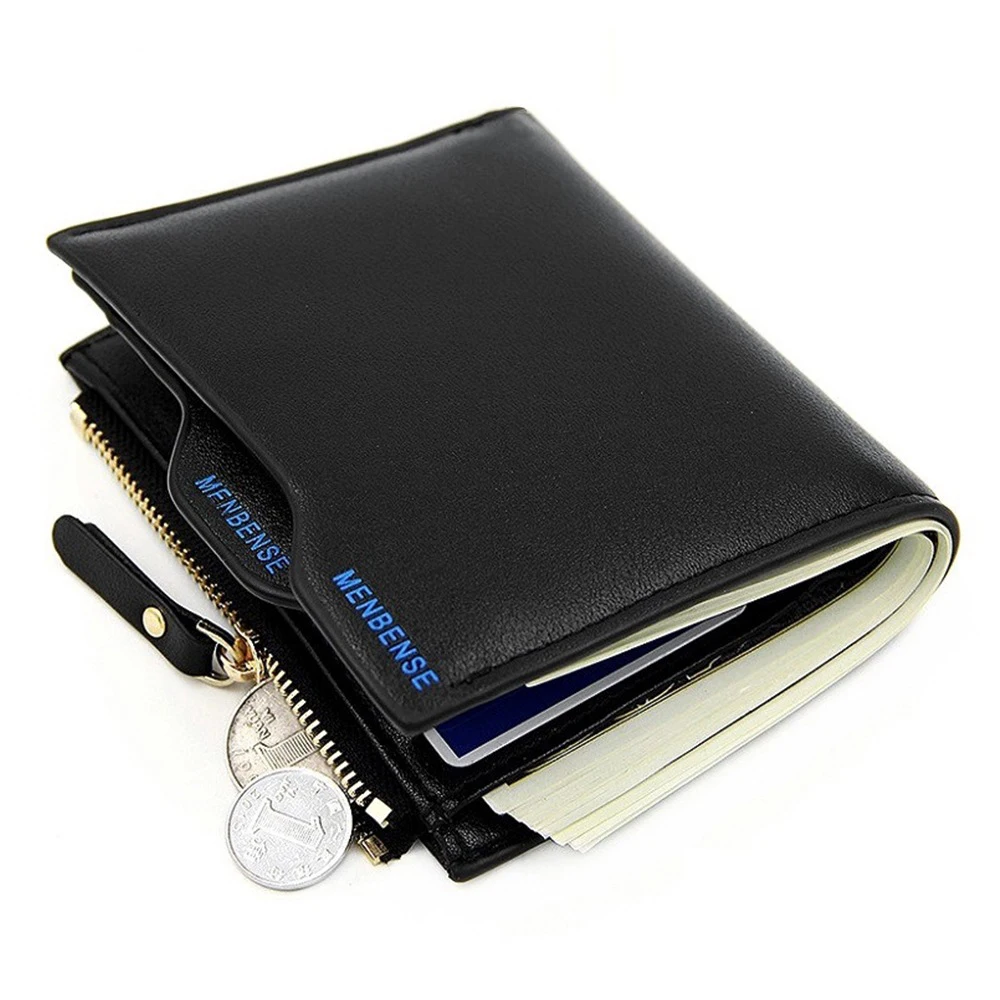 

Fashion Leather Wallets for Men with Coin Pocket Wallet ID Card Holder Purse Clutch with Zipper Men Wallet with Coin Bag Gift