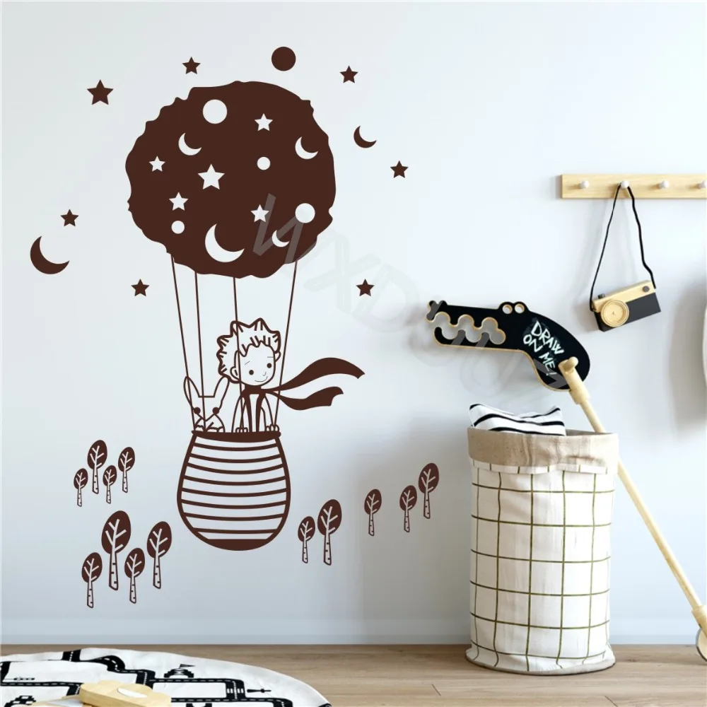 Художественный Декор Цитата милый креативный большой размер для детской комнаты Маленький принц и лиса съемные настенные наклейки украшение дома C170
