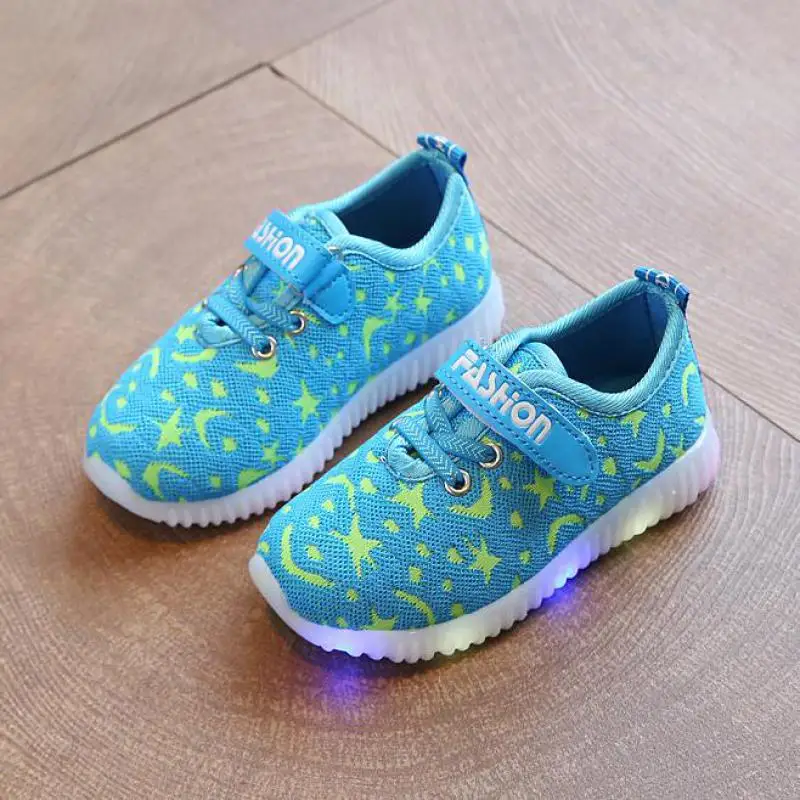 2017 Child Casual Shoes With Led Light Up Sneakers Unisex Kids Baby Boys Girls Fashion Luminous