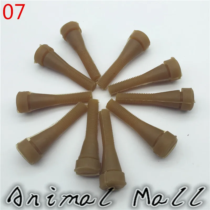 

30 pcs Bird quail dove shed stick Rubber rod Brown Slot 1.2cm Birds hair removal machineTop diameter 1.8cm Bottom diameter 0.7cm