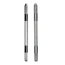 ProDoubleHeadTattooingPenMetalCrystalAcrylicManualMicrobladingPermanentTattooEyebrowTools13.5X0.8X0.8cm