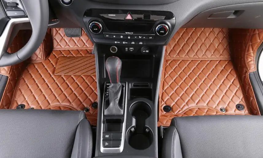 Brown Car Floor Mats Custom Fit For Hyundai Tucson 2015 Car Styling Auto Floor Mat Car Accessory Brown Car Floor Mats Custom Fit For Hyundai Tucson 2015 Car Styling Auto Floor Mat Car Accessory
