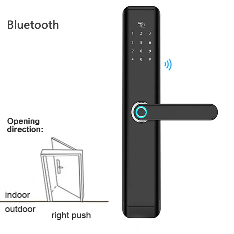 Биометрический отпечаток пальца Умный Замок приложение Bluetooth wifi-шлюз дверные замки Passwod RFID квартиры Замки Безопасность Интеллектуальная - Цвет: bluetooth