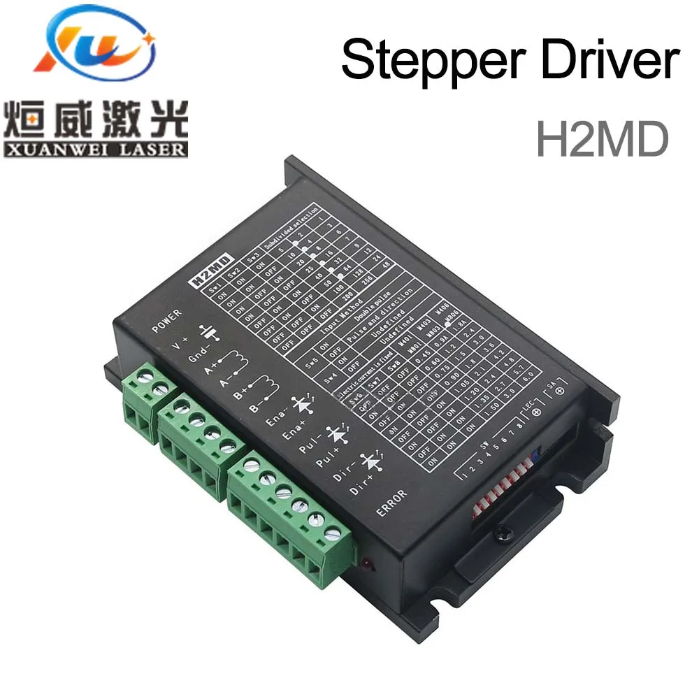 

Laser Machine 2Phase Step Motor Driver H2MD Input Voltage 20-80VDC use for Laser Engraving and Cutting Machine