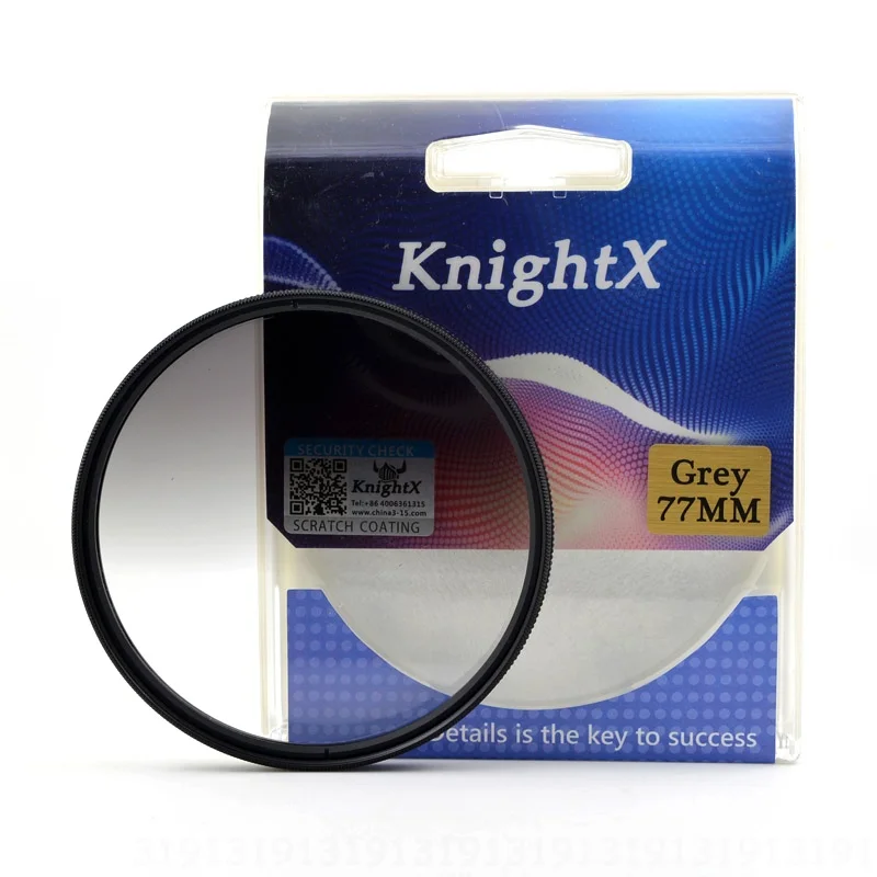 KnightX FLD UV CPL Поляризационный ND Star 49 мм 52 мм 55 мм 58 мм 62 мм 67 мм 72 мм 77 мм фильтр объектива для sony Canon Nikon d5300 d7200 canon - Цвет: Grad Grey