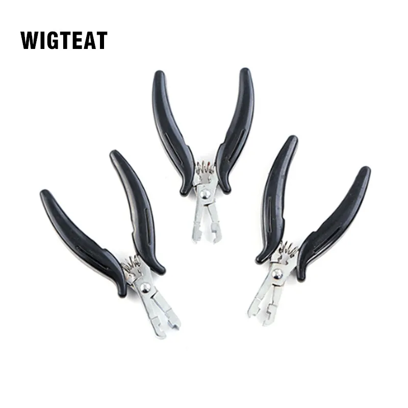 

1PCS Metal 4mm U Shaped Hair Extension Pliers Black handle Chrome Plated Metal Hair Pliers Multi-function Adhesive Pliers