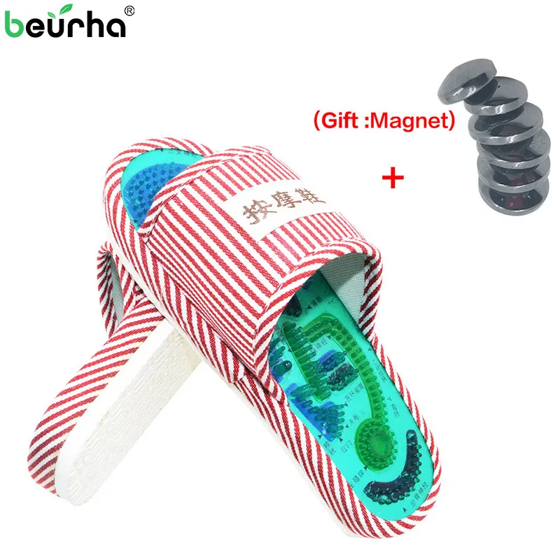 

Foot Massage Shoes Women Men Healthy Slippers Tens Acupunctura Massager Shoe Feet Care massageador Sandal Blood Circulation tool