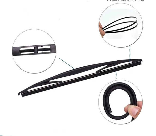14" Rubber Rear Window Wipers Windshield Wiper Blades For Honda Pilot