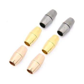 

Linsior 5pcs/lot Copper Strong Magnetic Clasp Gold Gunblack Color Round Leather Cord End Cap Clasp for DIY Jewelry Connectors