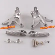 Aleación de aluminio Trasero de Pasajeros Estriberas Reposapiés Soportes para Honda CBR600 F4 99-00 F4i 01-06, motocicleta piezas de Repuesto Accesorios