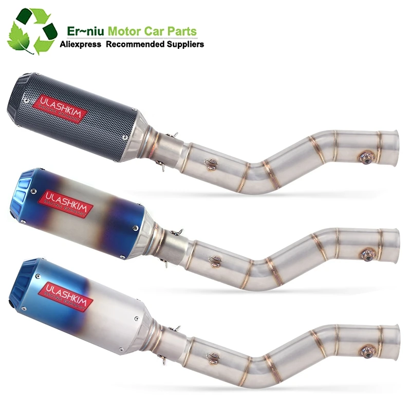 

Motorcycle Exhaust Muffler Escape Middle Link Contact Pipe Full System Slip On For yamaha YZF R1 1000 YZF1000 YZF-R1 2009~2015
