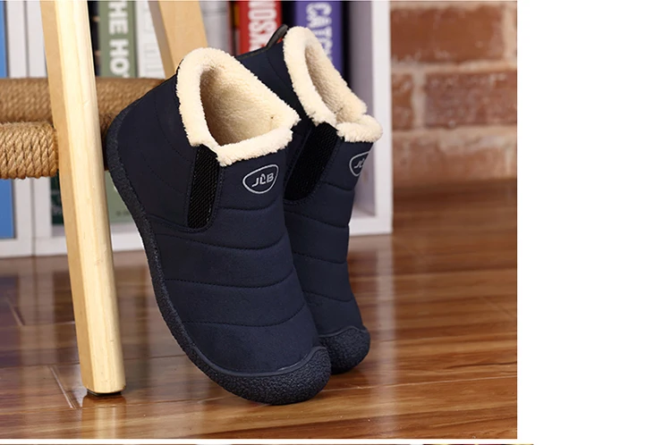 ADBOOV/Водонепроницаемые зимние ботинки; женская уличная зимняя обувь на меху; Легкие ботильоны без застежки; женская обувь для холодной погоды