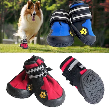 

Pet Dog Rain Boots Anti Slip 4pcs Warm Shoes for Dog Winter Pet Shoes Large Size Pet Supplies Dogs Footwear Pet Products 1d30